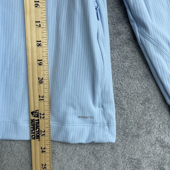 Mondetta Women's XS Light Blue Quarter-Zip Long Sleeve Active Sweatshirt - Picture 7 of 13